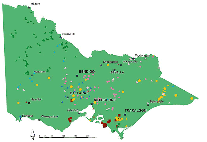 Victoria Mining Map